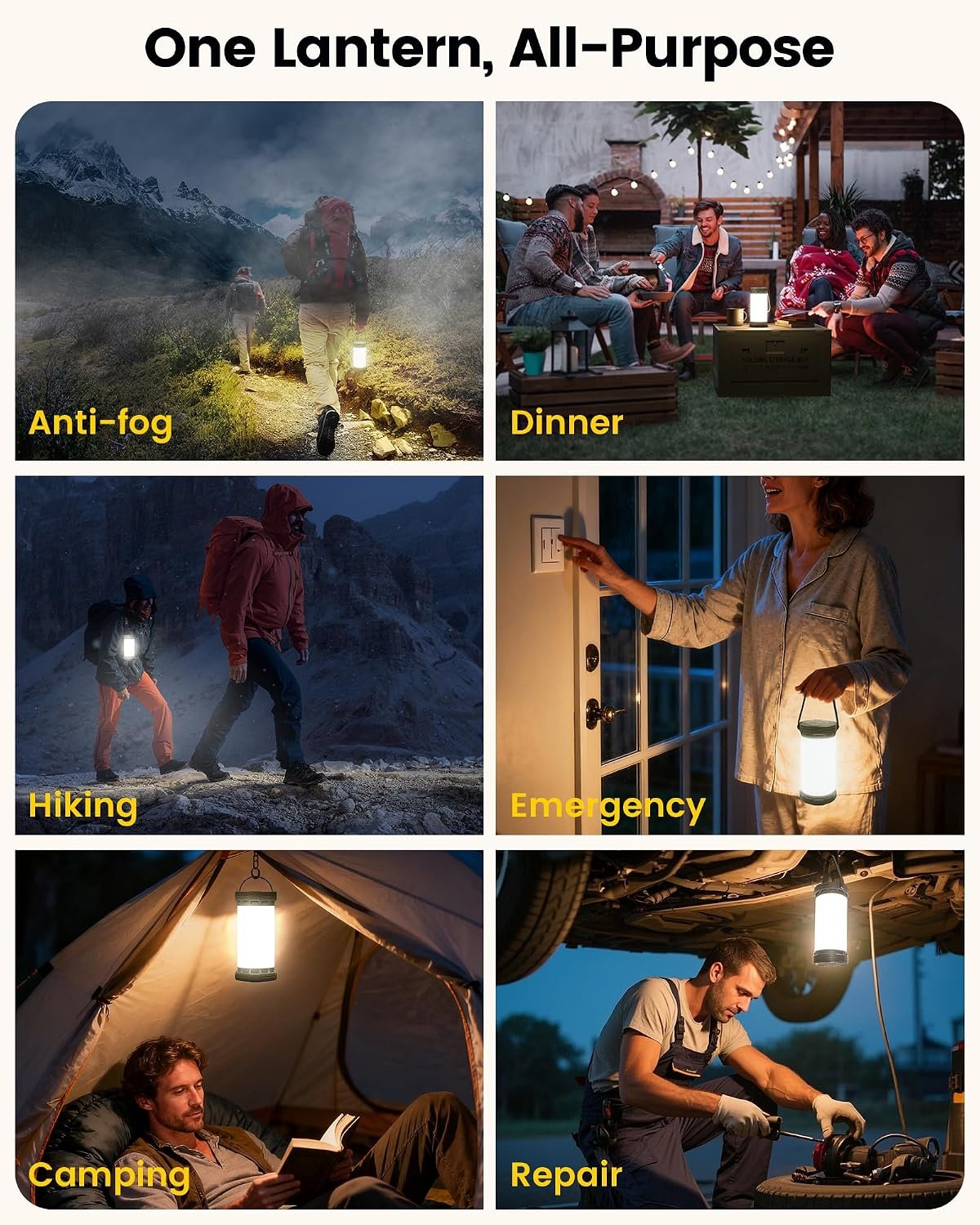 Glocusent LED Rechargeable Camping Lantern, Camping Light with 5000mAh - Image 7