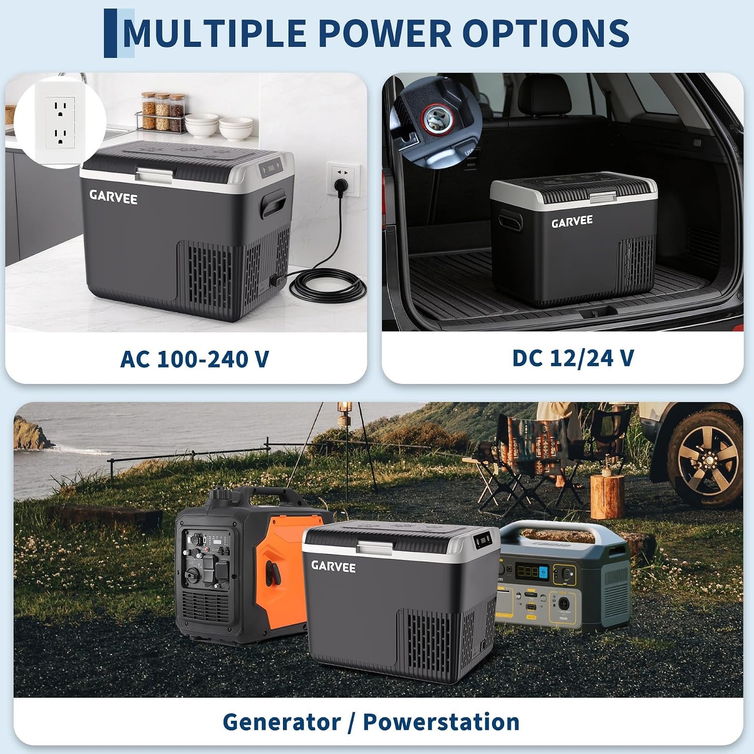 Garvee 12 Volt Refrigerator, 19QT 12V Car Fridge, Portable Freezer Compressor Electric Cooler, 12/24V DC 110-240V AC, Portable Refrigerator for RV/Truck/Camping, -4°F to 68°F - Image 7