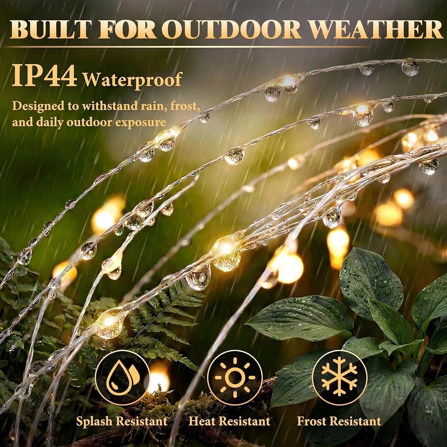 Solar Firework Lights, 8 Pack 120 LEDs 8 Lighting Modes Solar Fairy Garden Lights Outdoor Waterproof for Yard Patio Walkway Pathway Party Wedding Balcony Decorative- Warm White - Image 8