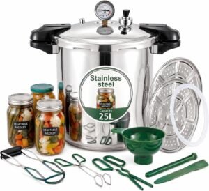 2-in-1 25 Quarts pressure canner an...