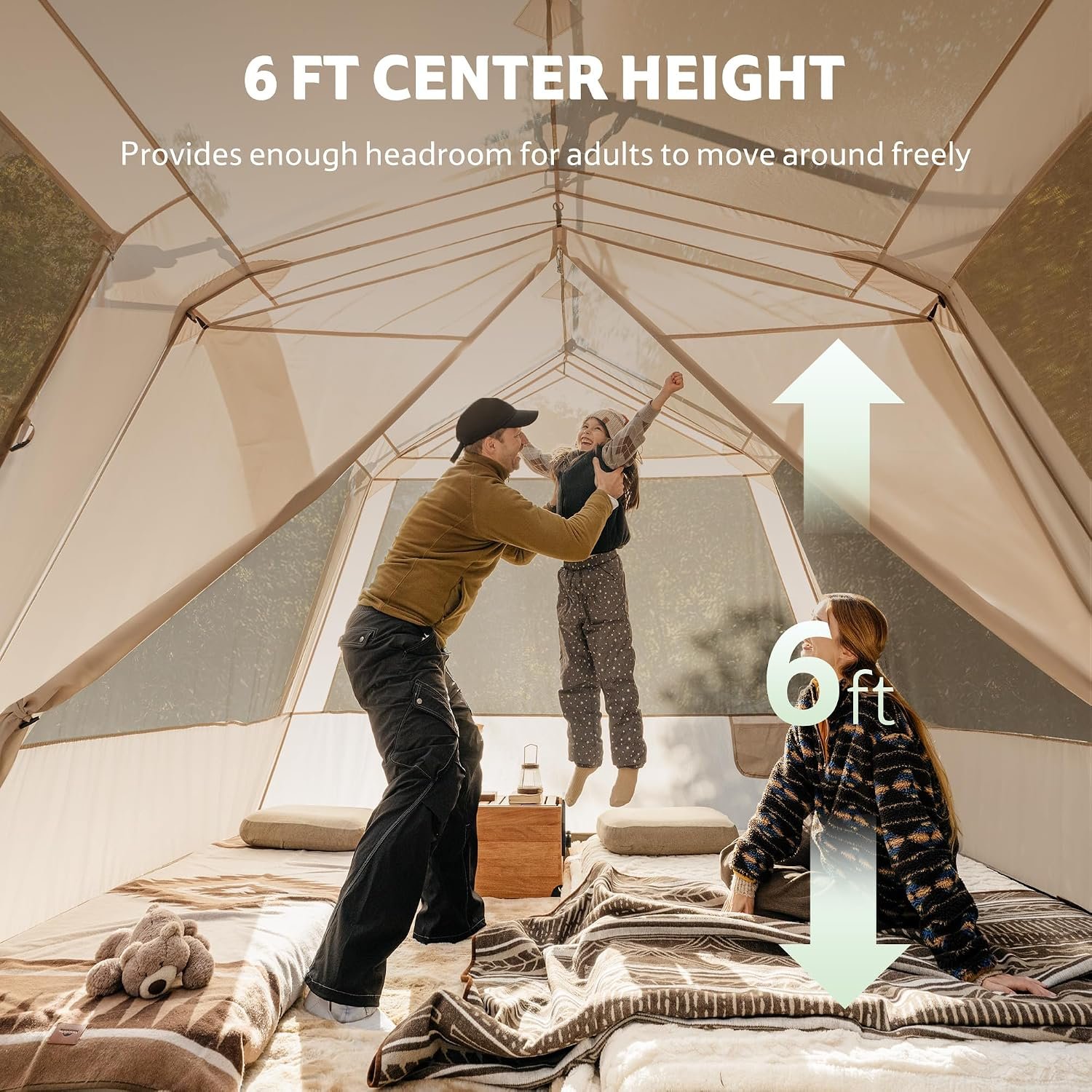 Naturehike Village Lite Camping Tent, 60S Easy Setup Instant Tents for Camping, Double Layer 4/8 Person Tent with with Full Rainfly - Image 7