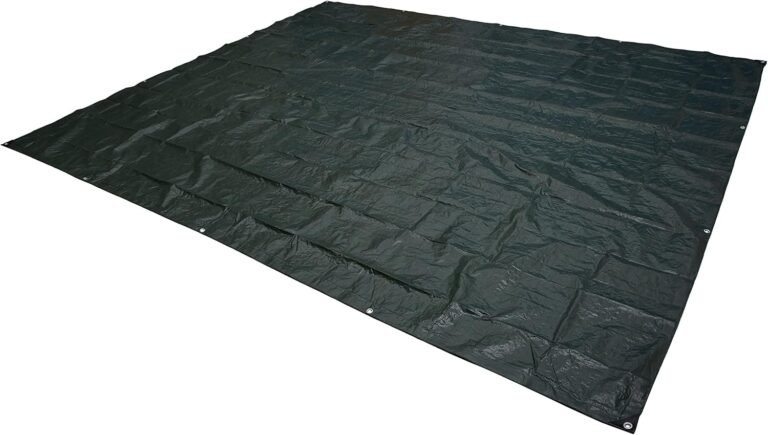 Amazon Basics Waterproof Multipurpose Camping Tarp with Reinforced Corners and Edges, Protective Cover, 9.5 x 11.3 Feet, Dark Green