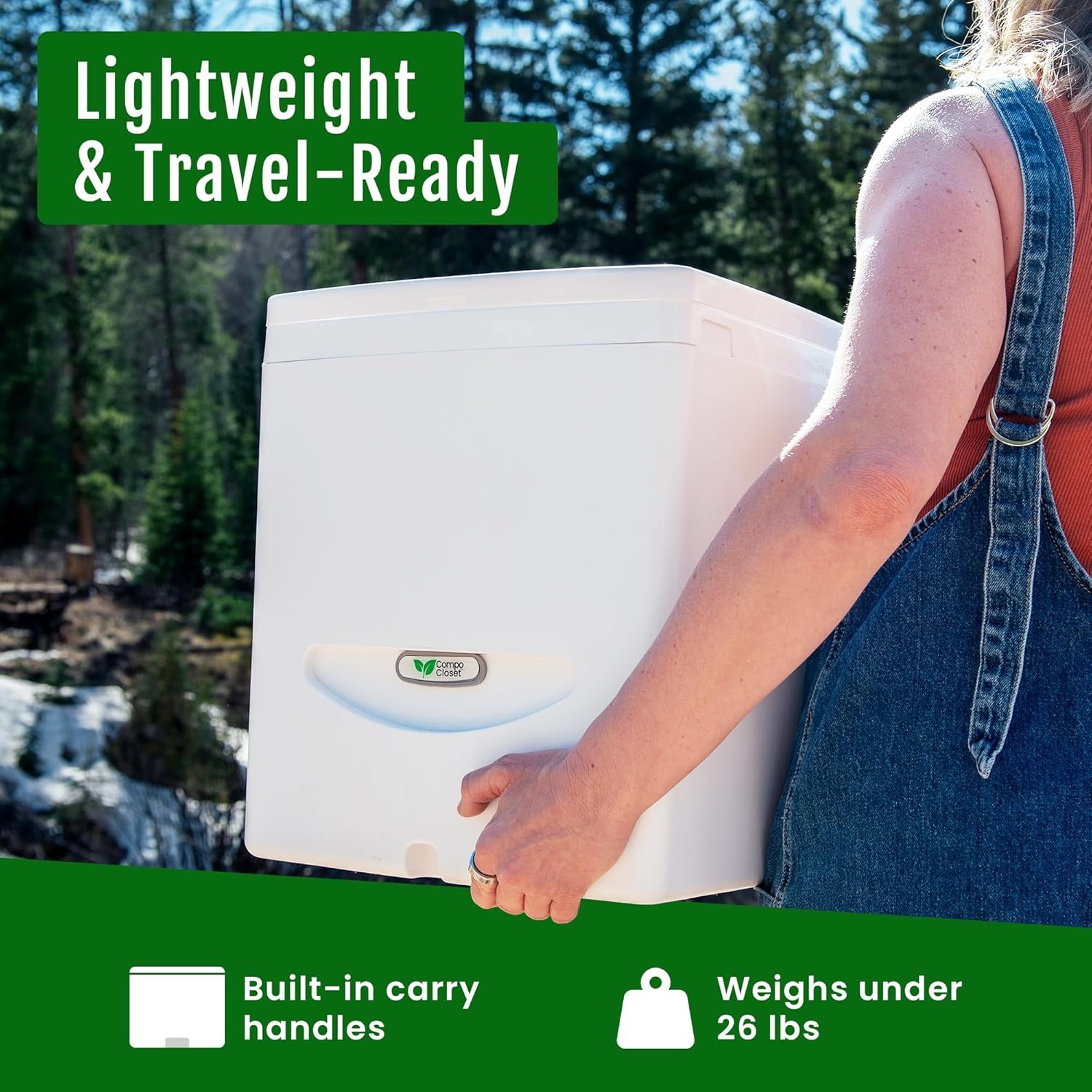 Cuddy Lite Portable Compost Toilet – for Camping, RVs, Campervans, Boats & Tiny Houses – LED Full Indicator, Liquid-Diverting, Separating, Solids Cover, Easy Clean – Portable & Compact - Image 4