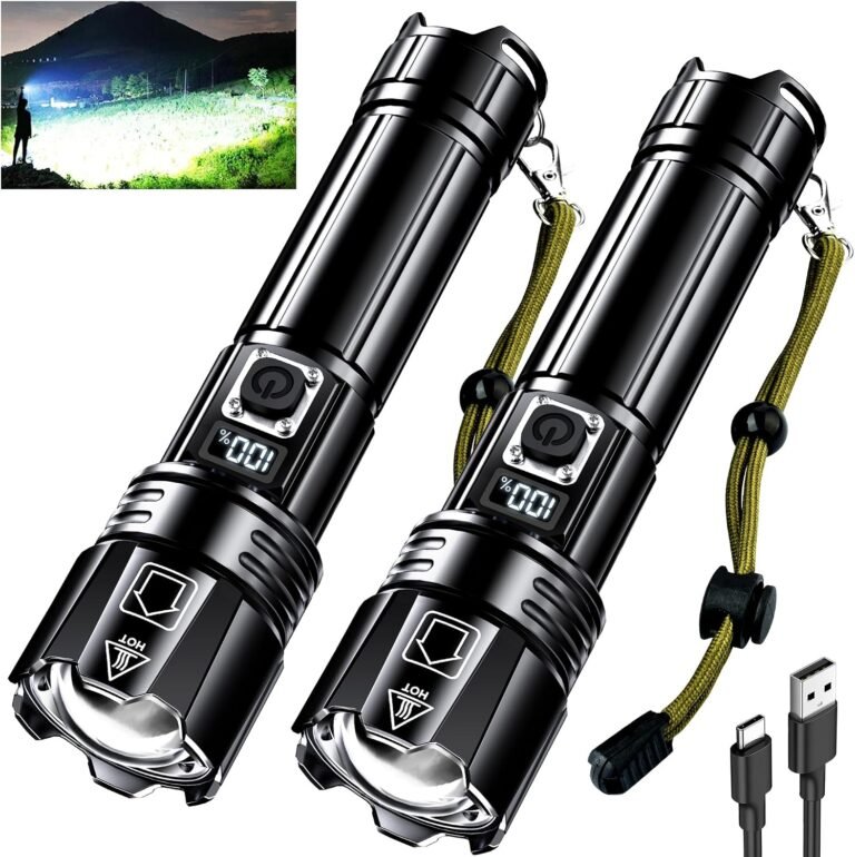 AKNEAR Rechargeable LED Flashlight High Lumens Super Bright