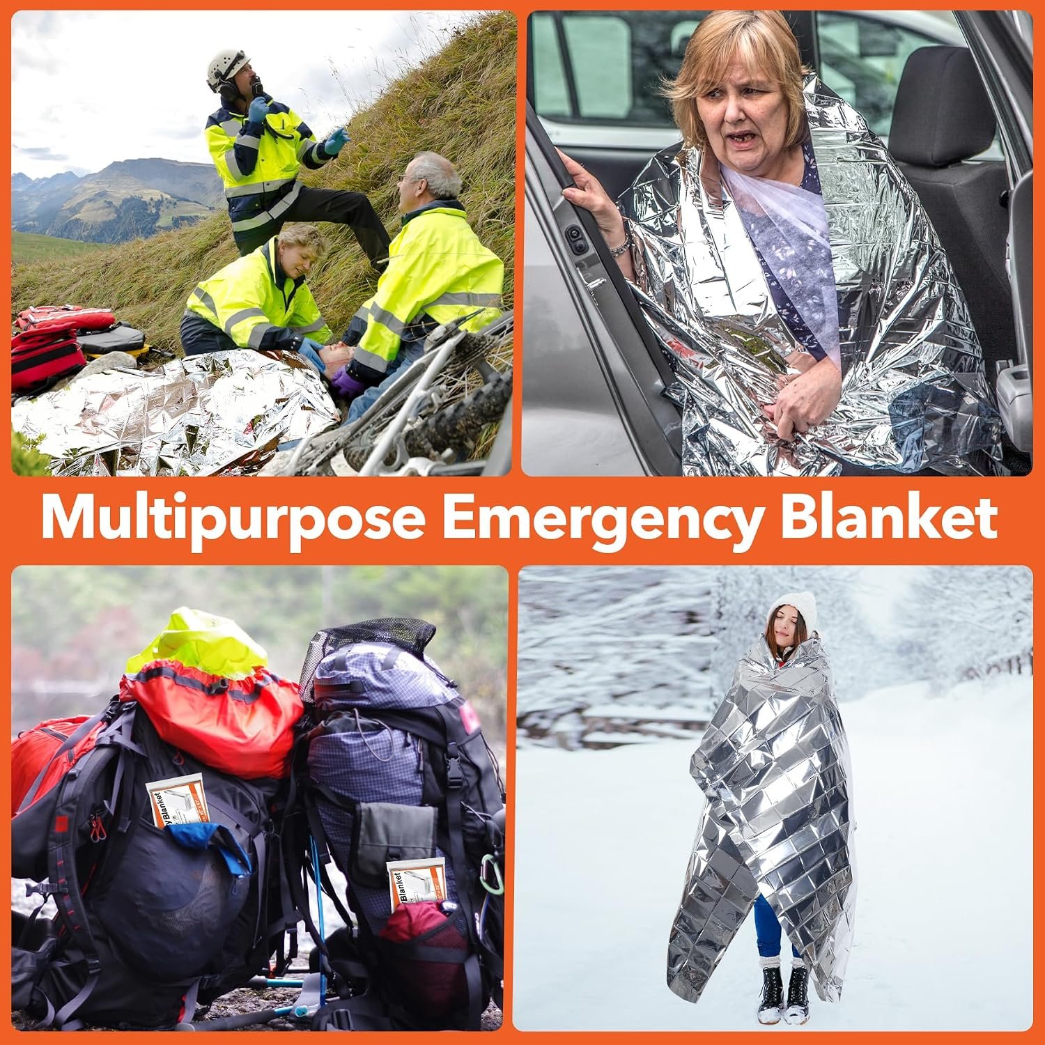 Frocopo 6 Pack Emergency Mylar Blanket, Emergency Blanket Space Blanket Survival Rescue Insulating Reflective foil kit Outdoors Hiking Camping Blanket Perfect for Outdoors, Hiking, Camping Survival - Image 9