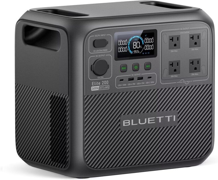 BLUETTI Elite 200 V2 Portable Power Station 2073.6Wh 2600W Solar Generator