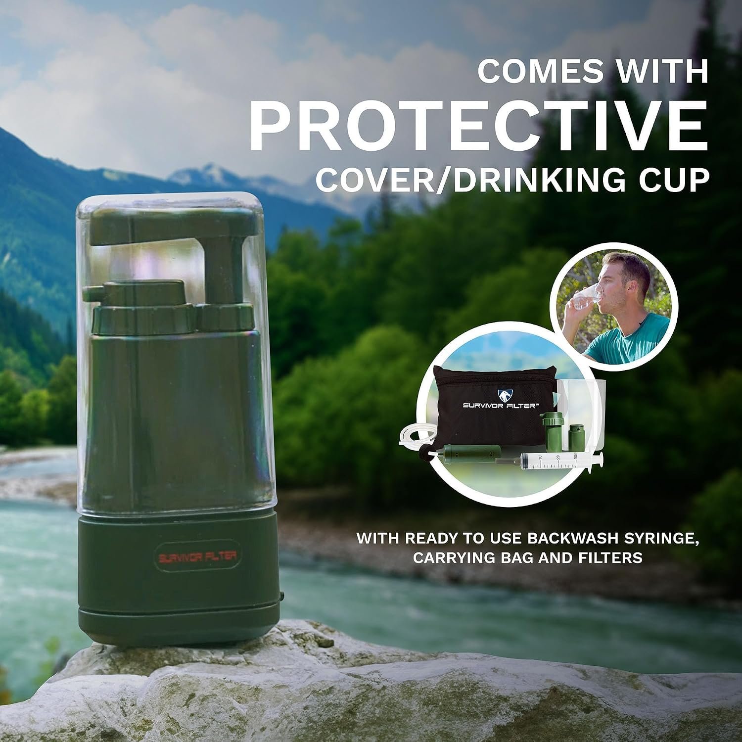 Survivor Filter PRO Portable Water Filter for Camping, Survival & Emergency - Image 7