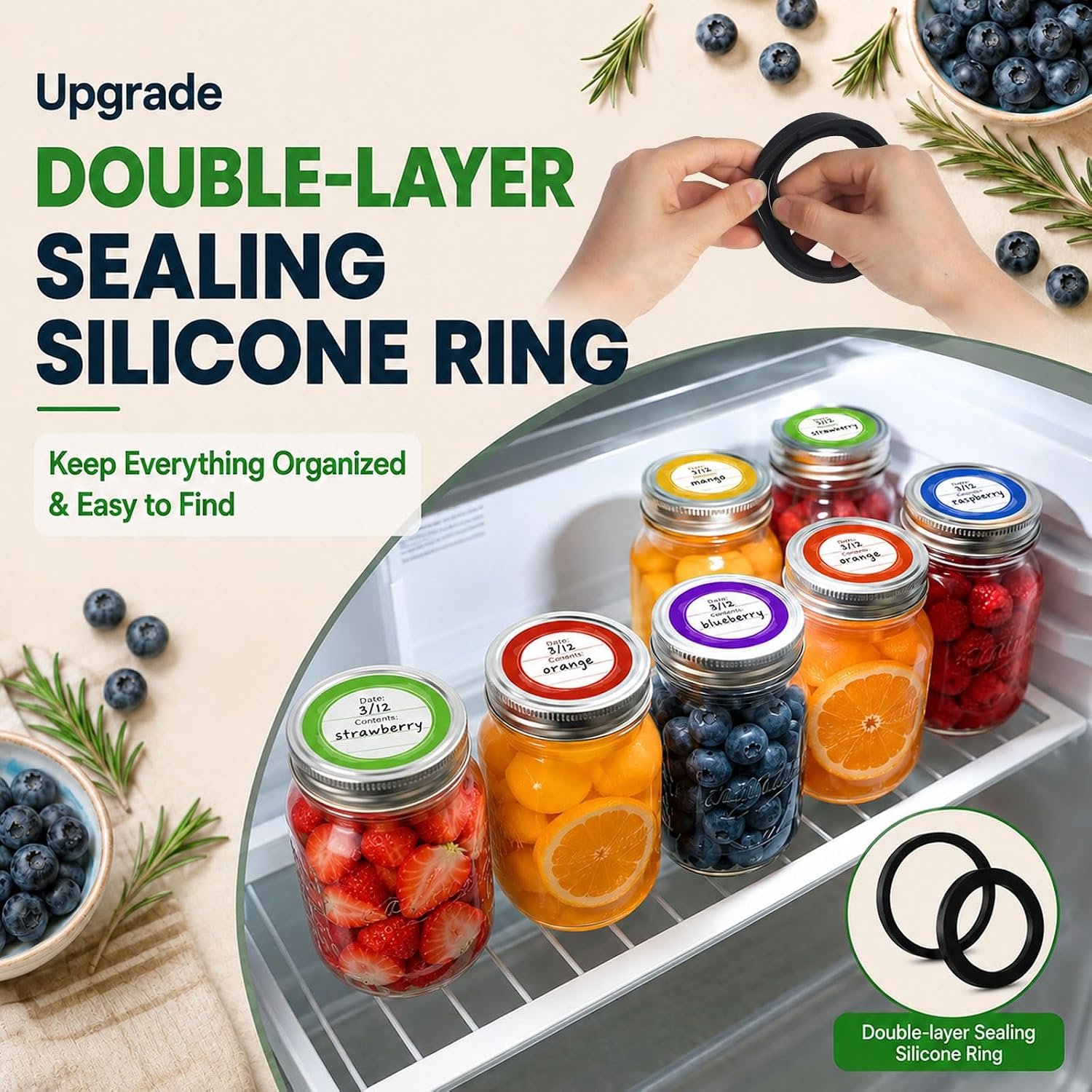 M11 Electric Mason Jar Vacuum Sealer Kit - with Wide and Regular Mouth Mason Lids, Jar Vacuum Sealer for Canning Jars, Vacuum Sealing Machine for Food Storage Black - Image 4