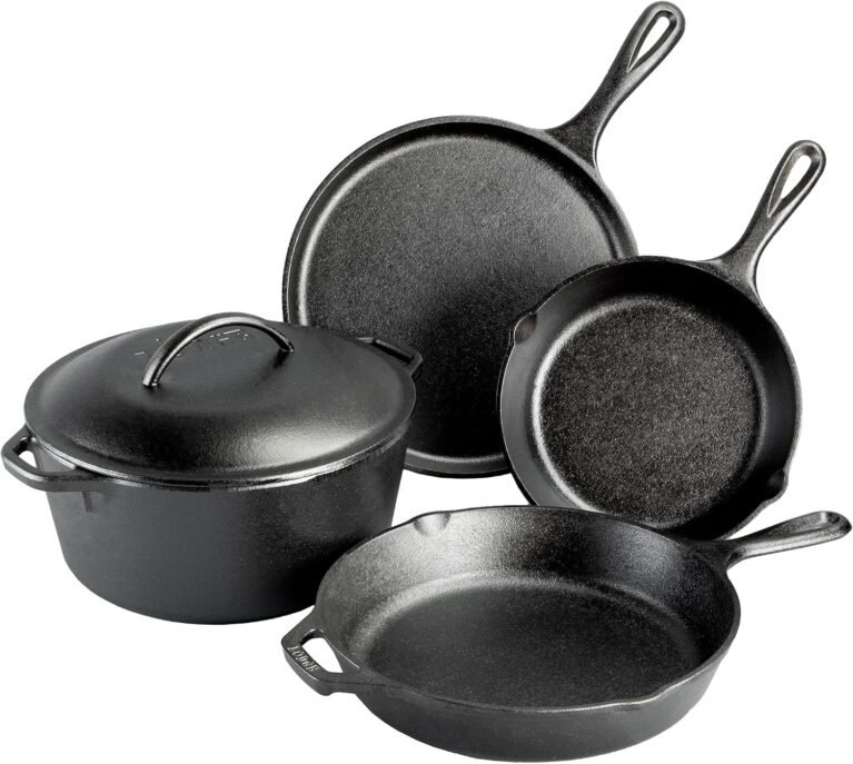 Lodge Cast Iron 5-Piece Set, PFAS-Free Pre-Seasoned Kitchen Set
