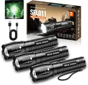 BUCASA Rechargeable Flashlights Hig...