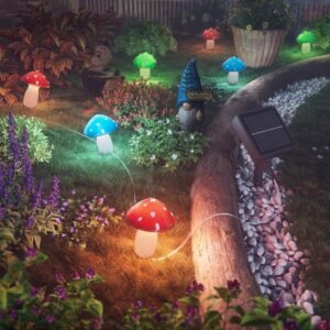 BITPOTT Solar Led Mushroom Garden L...