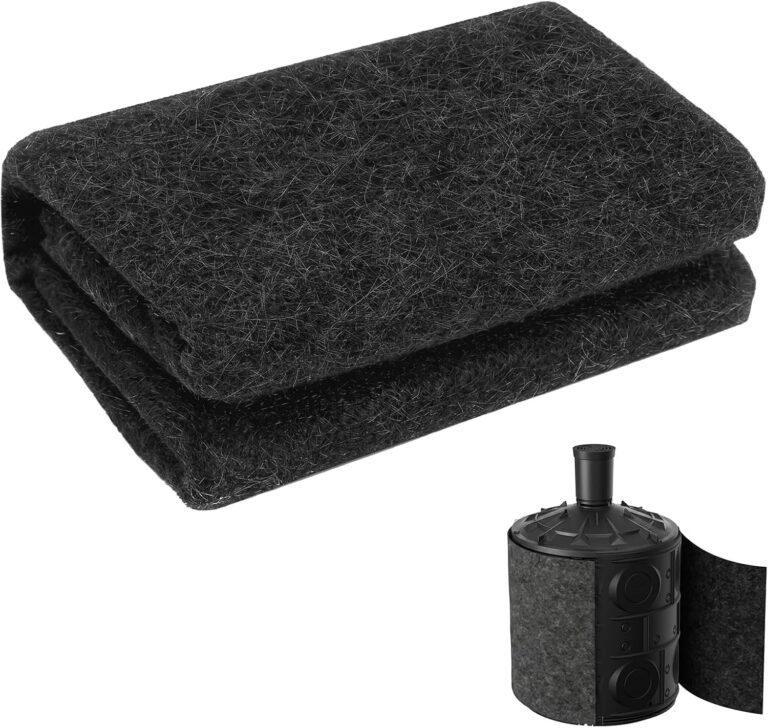 Geotextile Filter Fabric Wrap for Dry Well System, 1 Pack 80 x 24 Inch Non-Woven Drainage Fabric Liner, Soil Filter Cloth for Stormwater Drainage