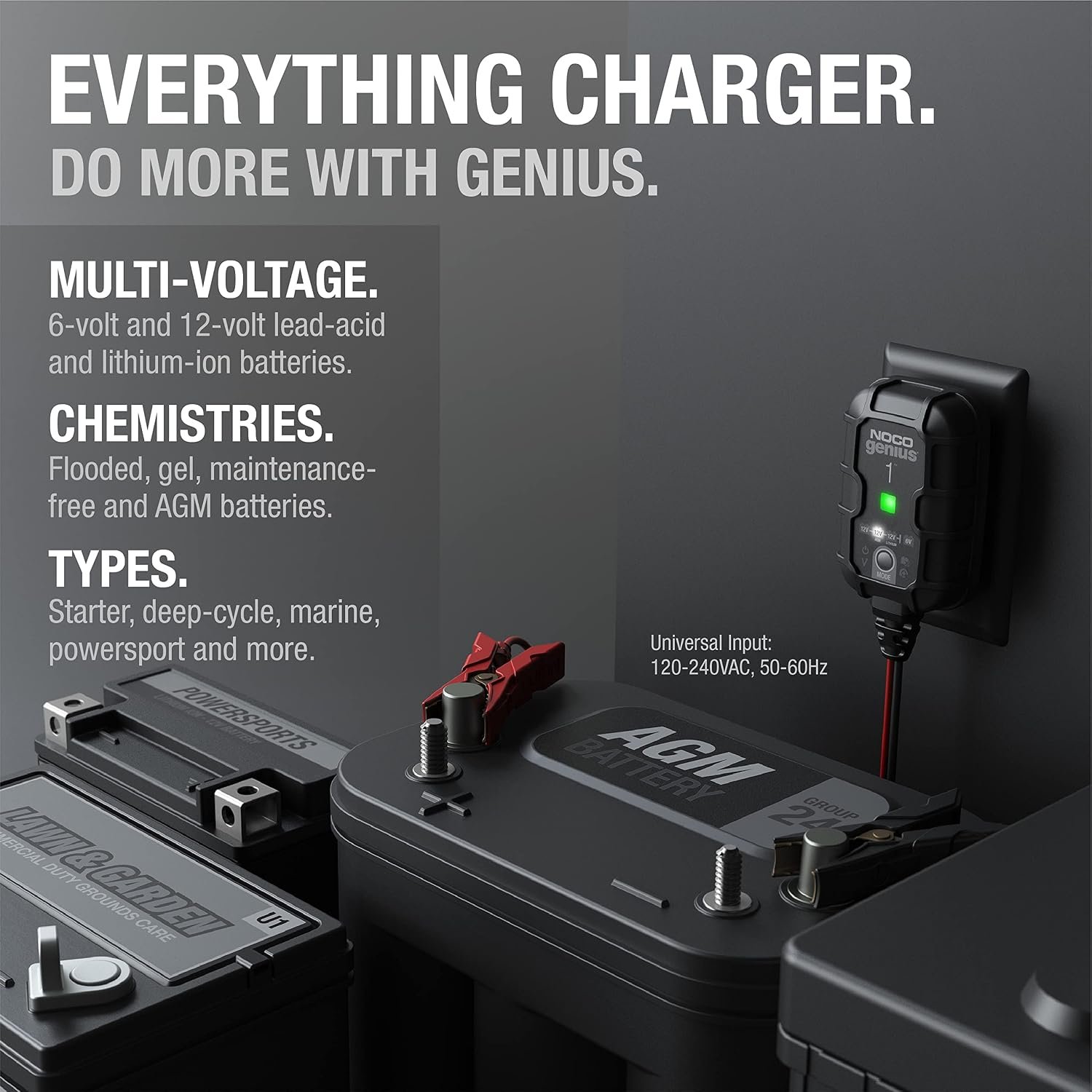 NOCO GENIUS1 1A 6/12V Smart Battery Charger, Trickle Charger & Maintainer - Image 5