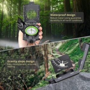 Anbte Hiking Compass, IP65 Waterpro...