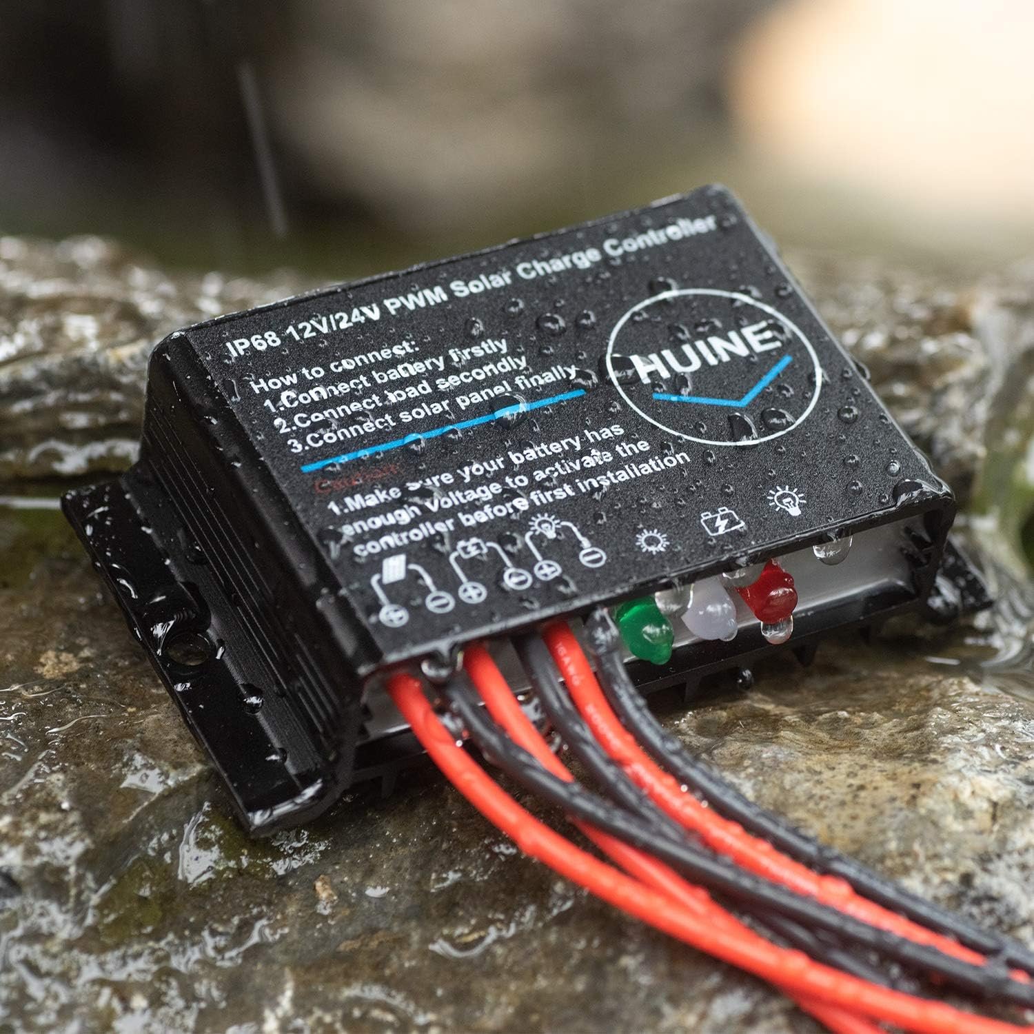 20A 12V 24V Auto IP68 Waterproof PWM Solar Charge Controller Solar Panel Battery Intelligent Regulator for Solar System Caravan Boat(24 Hours Working Mode) - Image 6