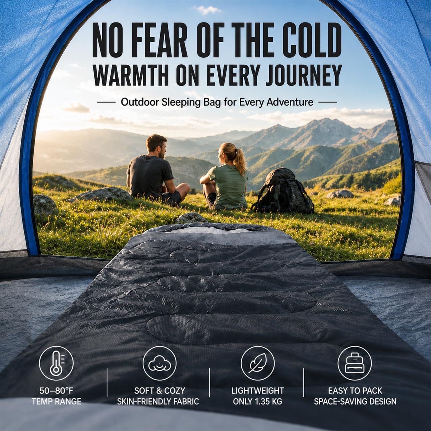 Sleeping Bags for Adults & Kids - Lightweight Camping Sleeping Bag - Image 8