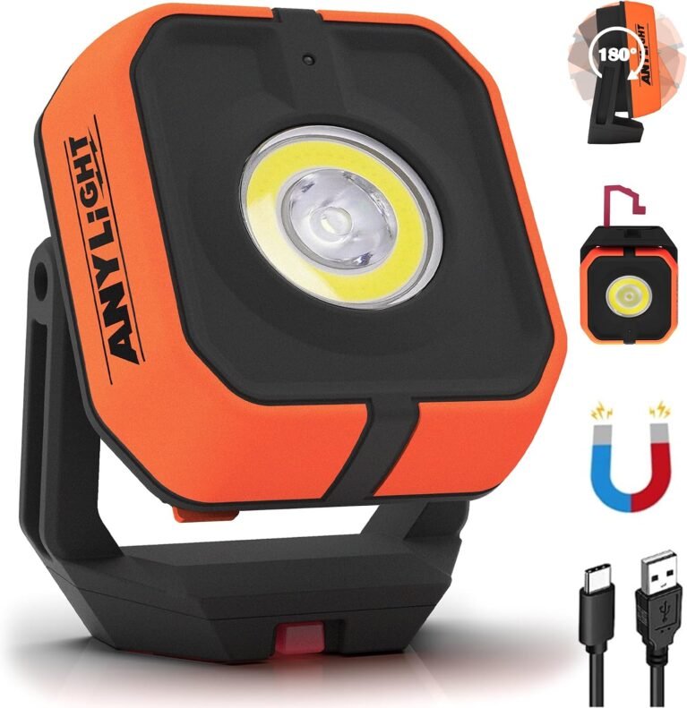 Work Light, Magnetic Rechargeable Light with 4 Modes, 150°Rotation
