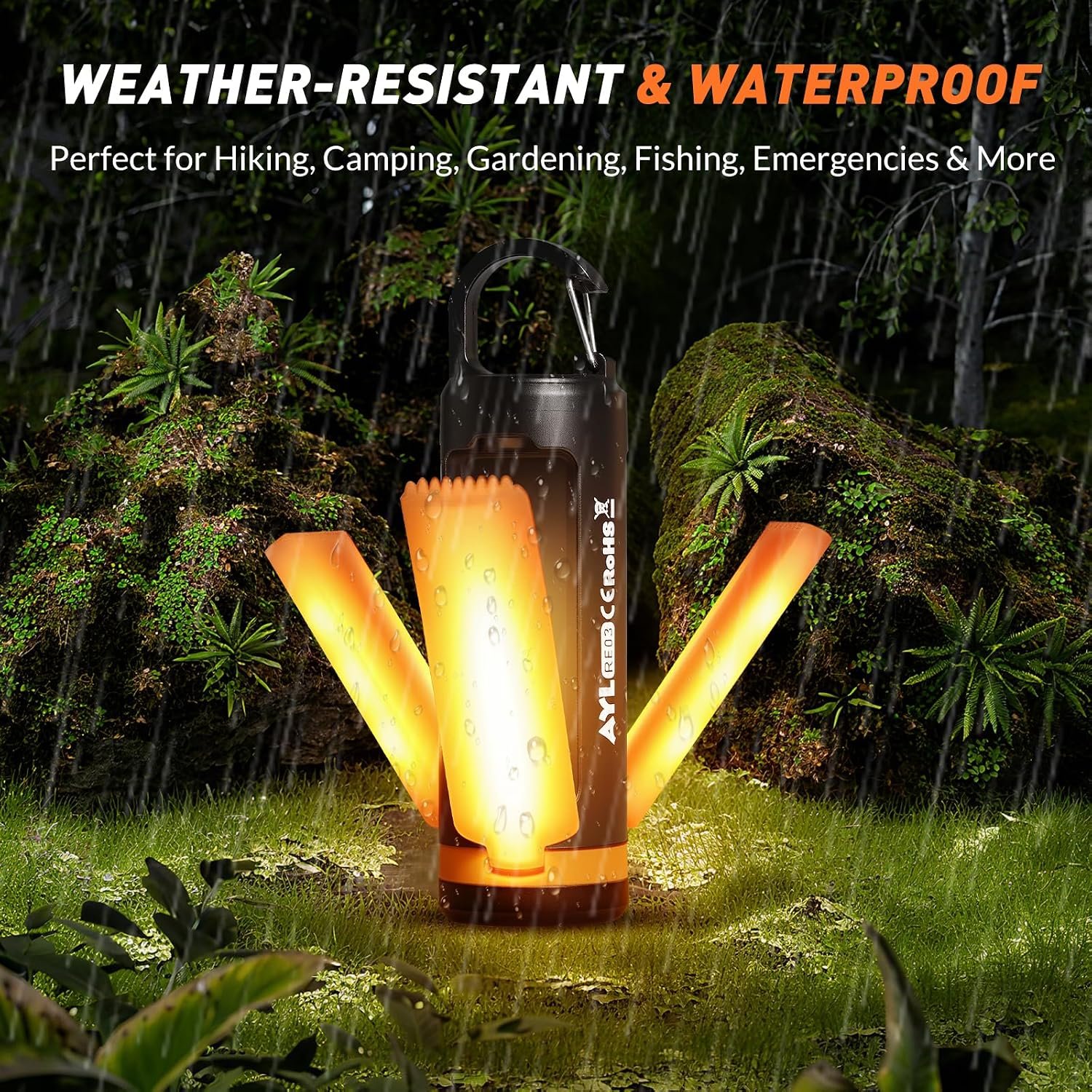Portable LED Rechargeable Camping Lantern, AYL Lightweight USB Rechargeable Lamp LED Flashlight Survival Gear for Home Emergency Light Outdoor Lanterns for Power Outages Hurricane Lamp 3-Pack - Image 7