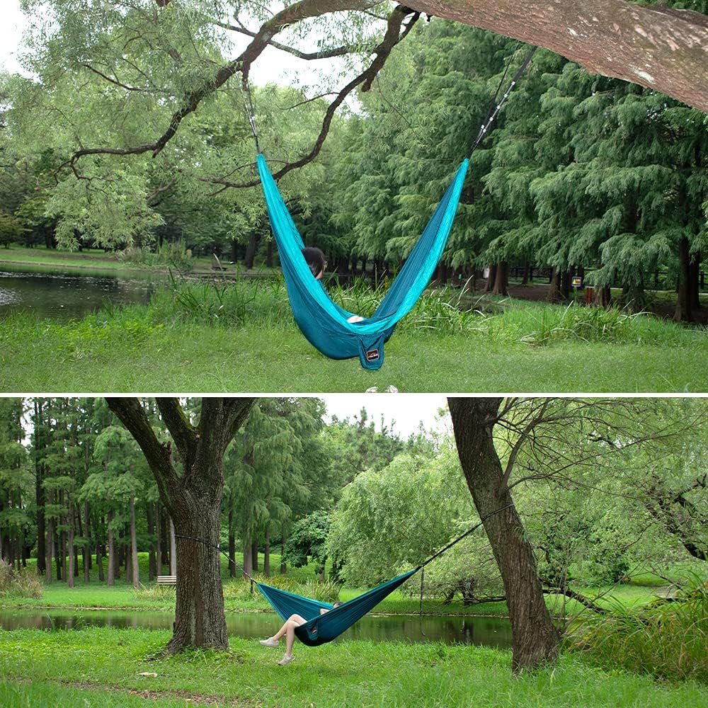 AnorTrek Camping Hammock, Super Lightweight Portable Parachute Hammock with Two Tree Straps Single or Double Nylon Travel Tree Hammocks for Camping Backpacking Hiking - Image 7
