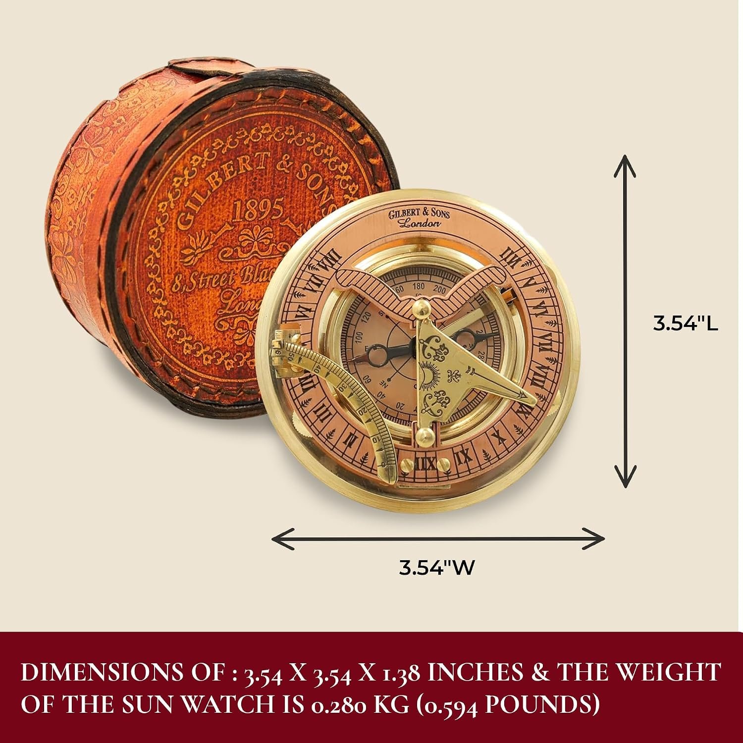 Trust in The Lord with All Your Heart -Proverbs 3: 5-6 Quote Engraved Compass with Leather Box, Sundal Compass, Gift Compass, Graduation Gifts Compass for Women Mens Boy Girls - Image 5