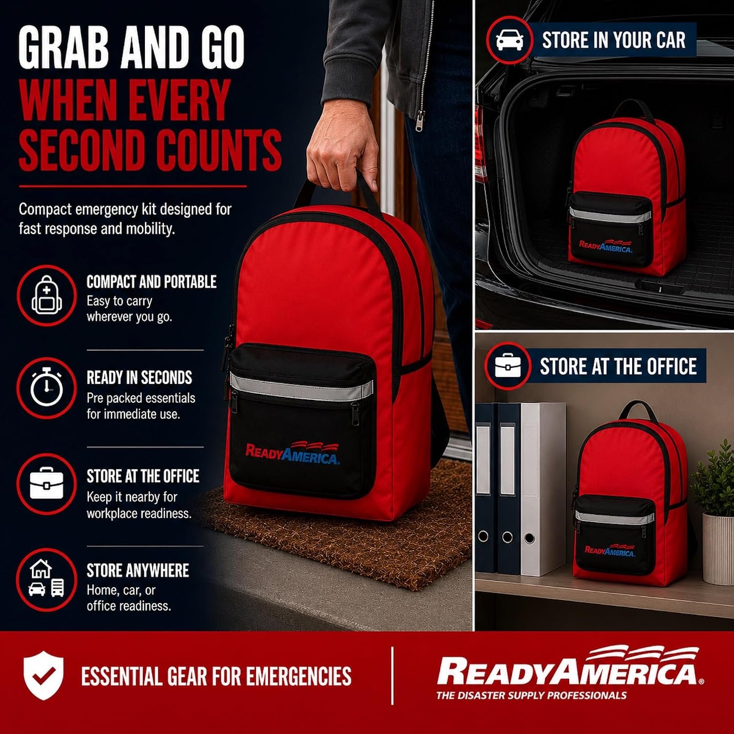 Ready America 70280 Emergency 2-Person 3-Day Survival Backpack - Image 2