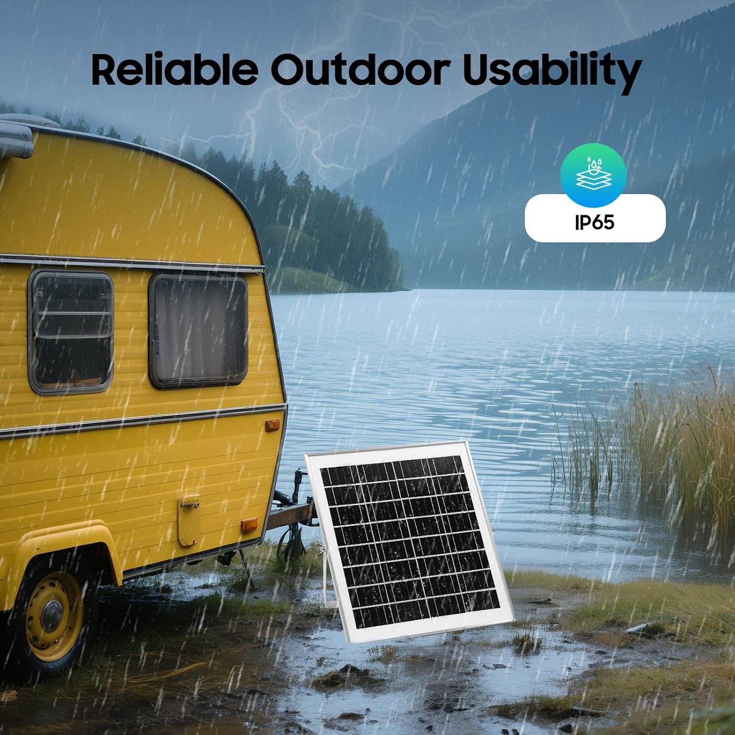 Solar Power Inverter, Portable Solar Generator Kit, Emergency Power Backup System, Solar Panel Lighting Kit, Multi-Device Charging with 4 LED Lights, for Camping and Power Outages - Image 3