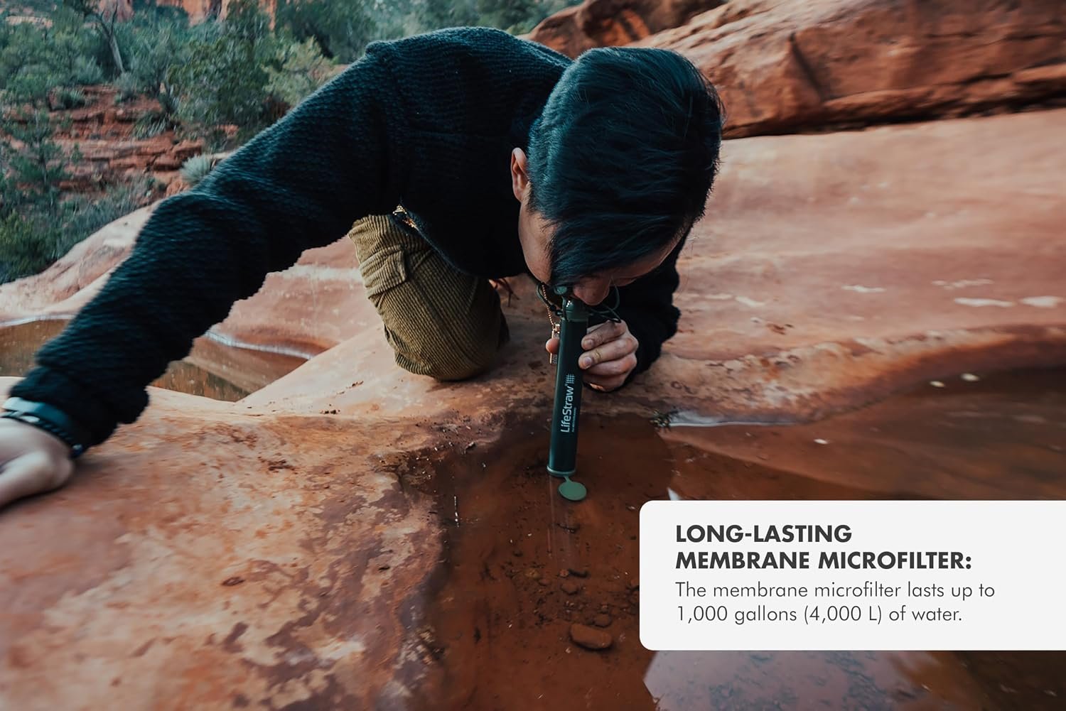 LifeStraw Personal Water Filter for Hiking, Travel and Emergency, Blue, 1PK - Image 9