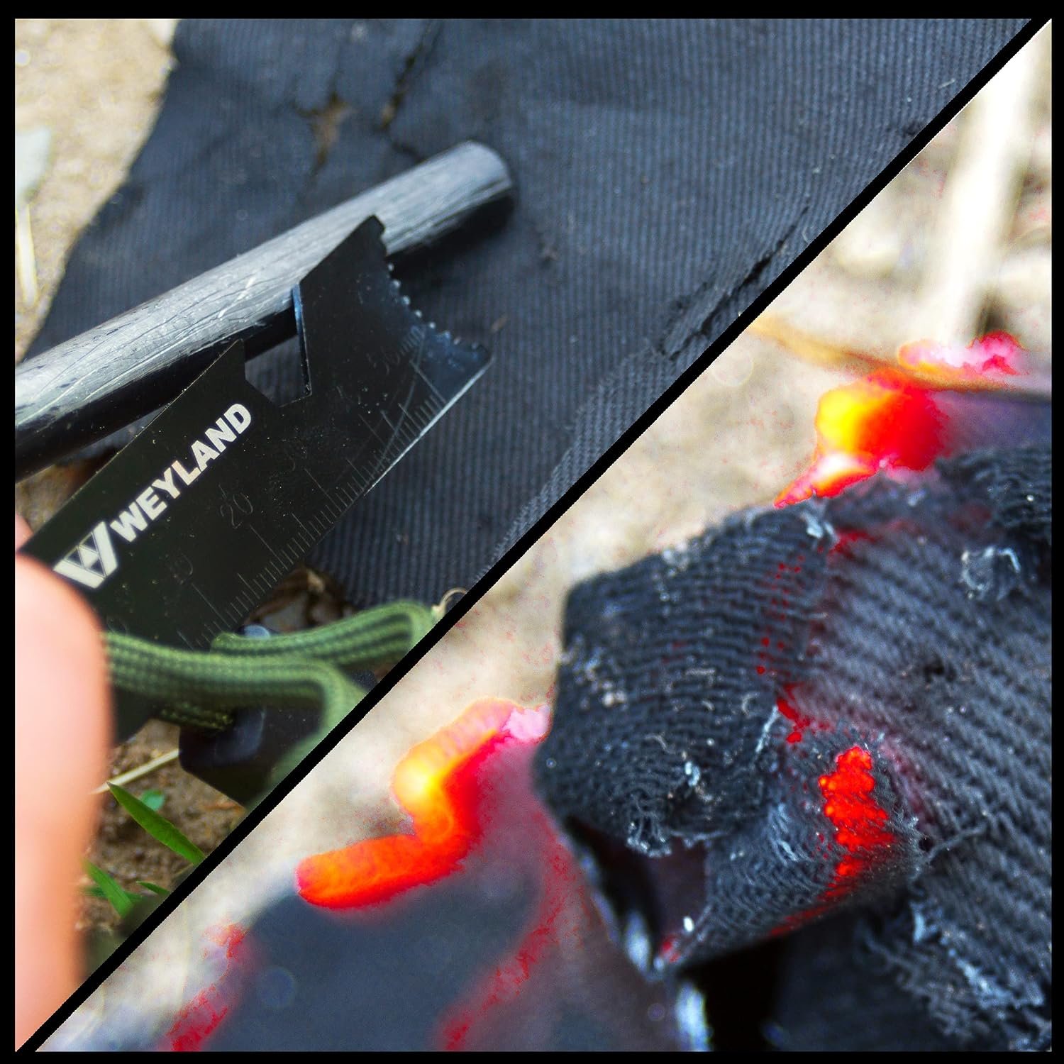 WEYLAND Bushcraft Fire Starting Kit - Ferro Rod & Magnesium Fire Starter - Image 7