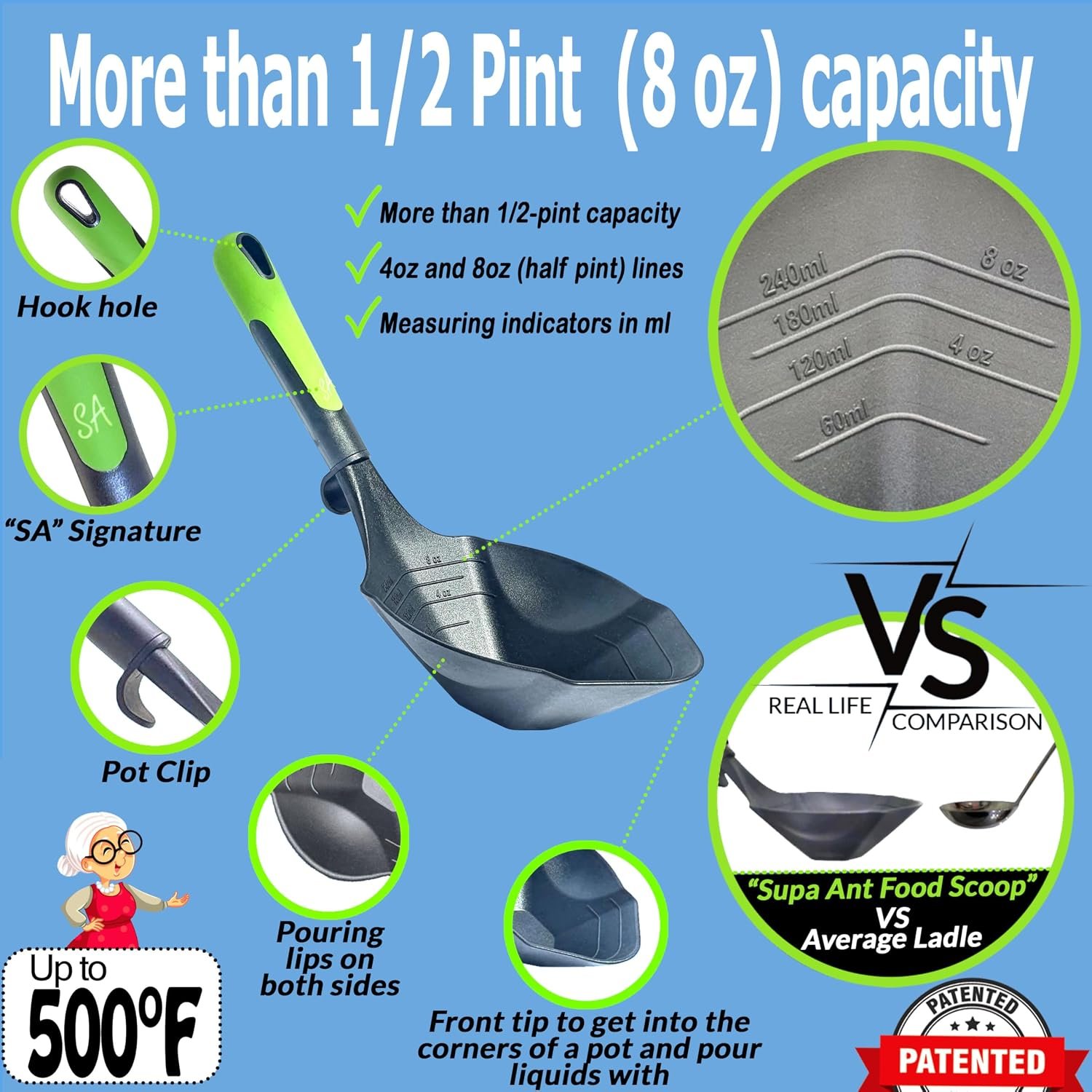 23 Qt Canning Pot with Canning Supplies Starter Kit - Water Bath Pot with Rack and Lid - Jar Lifter, XL Ladle, Jar Tongs, and Bubble Popper - Image 8