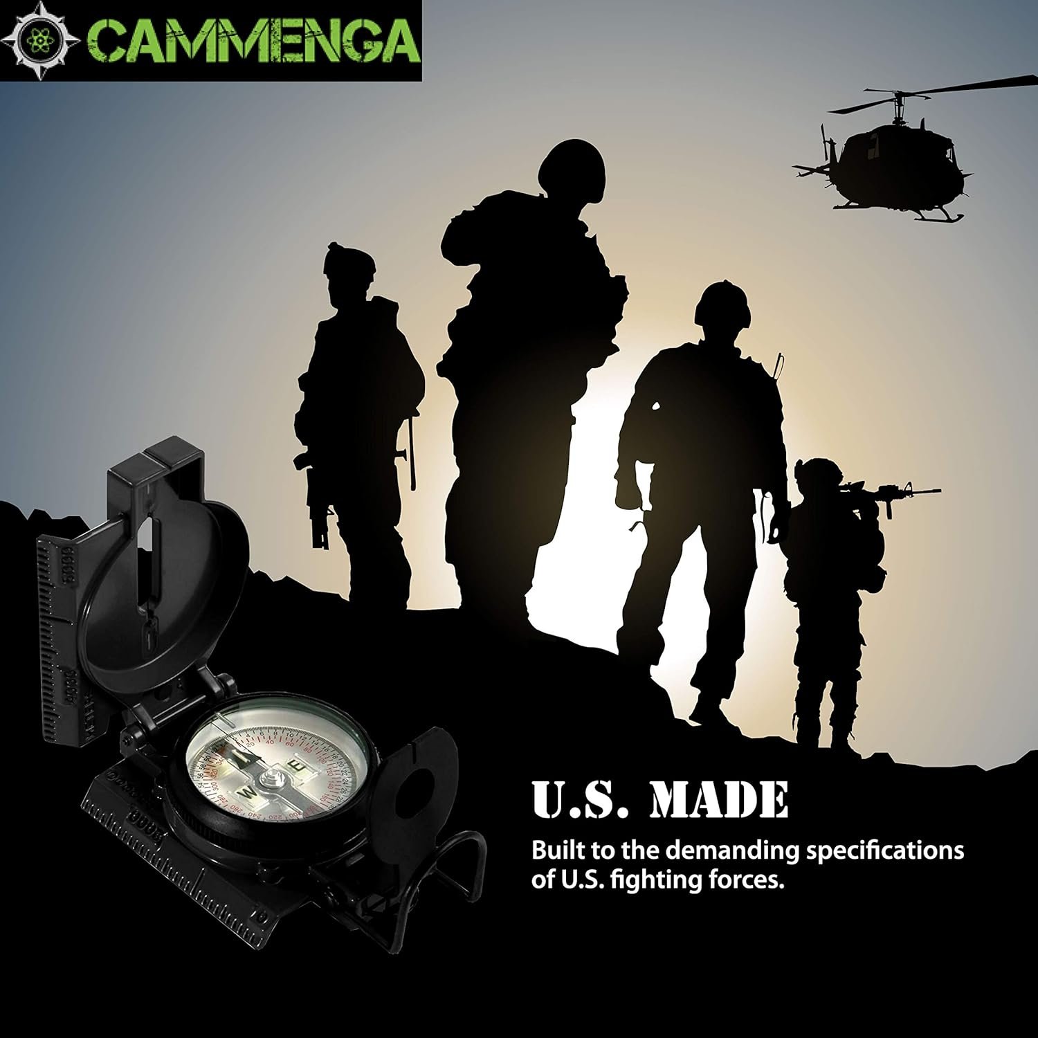 Cammenga Official US Military Tritium Lensatic Compass, Accurate Waterproof Hand Held Compasses with Pouch for Hiking Camping Navigation Survival Backpacking Orienteering - Image 5