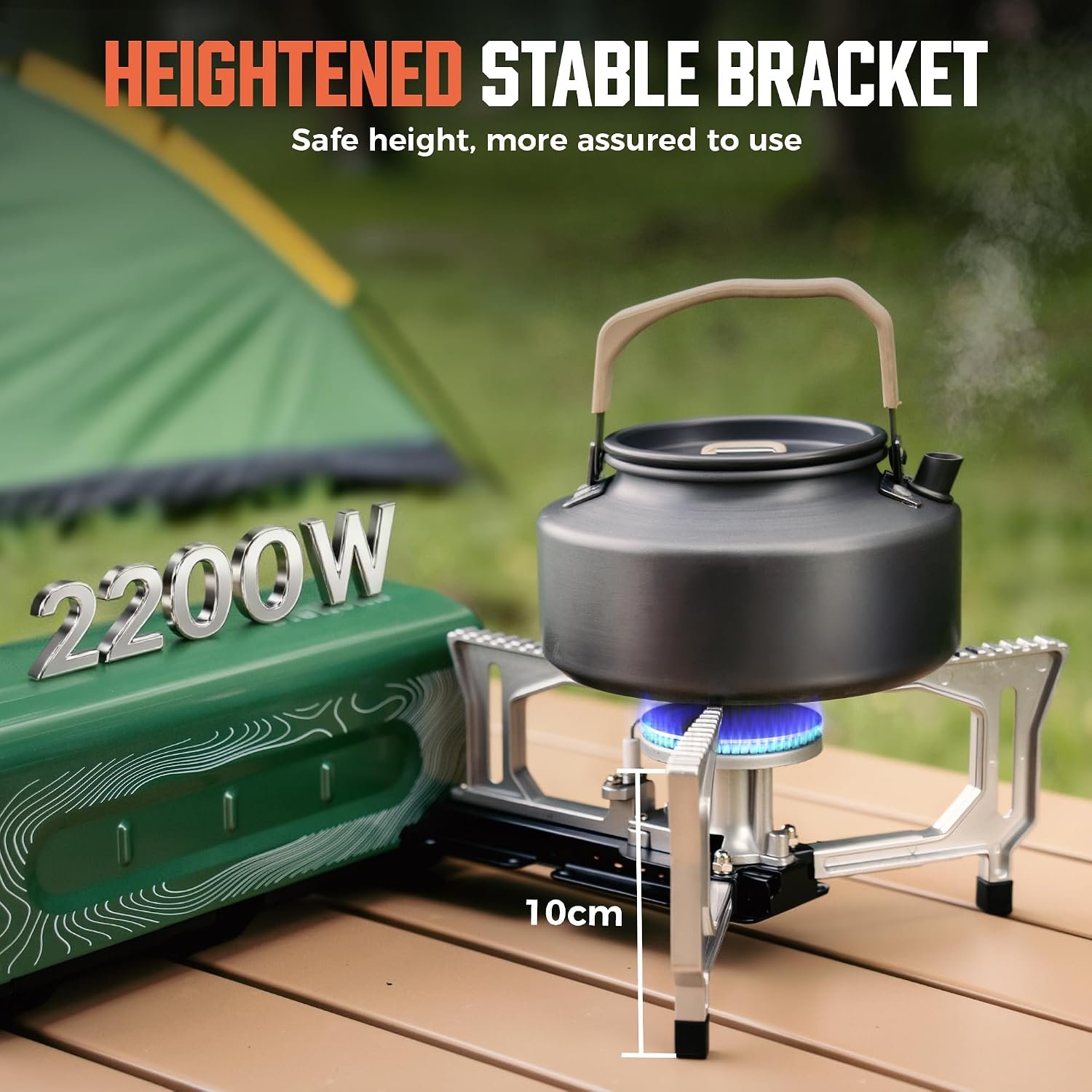 BIG HORN OUTDOORS Butane Camping Stove, Portable Folding Gas Burner with Carry Bag for Camping, Emergency Use and Outdoor Cooking - Image 5