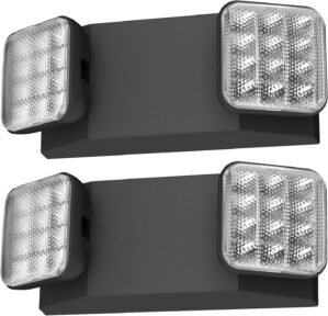 2 Packs Black Led Exit Sign with Em...
