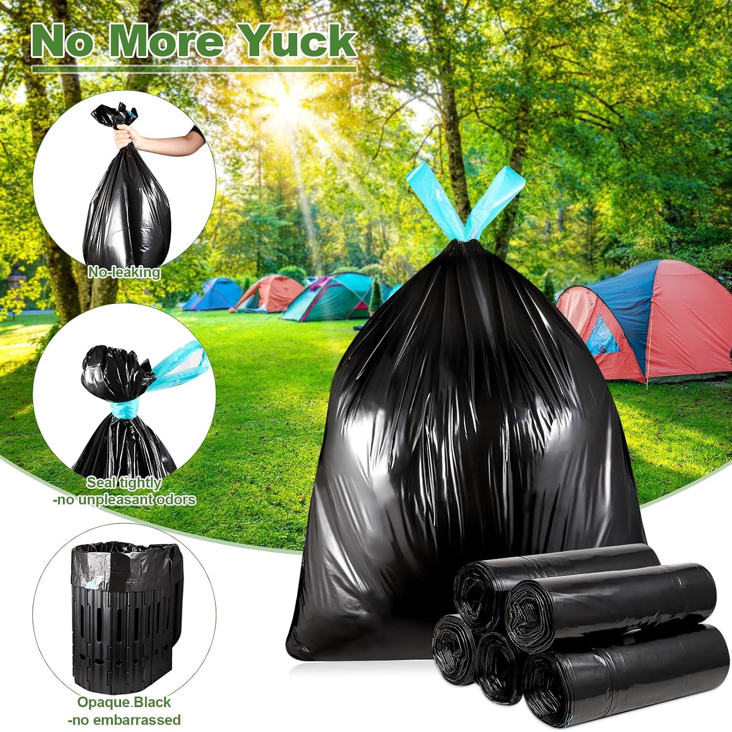 50 Pack Camping Toilet Bags, 8 Gallon Portable Toilet Bags - Image 3