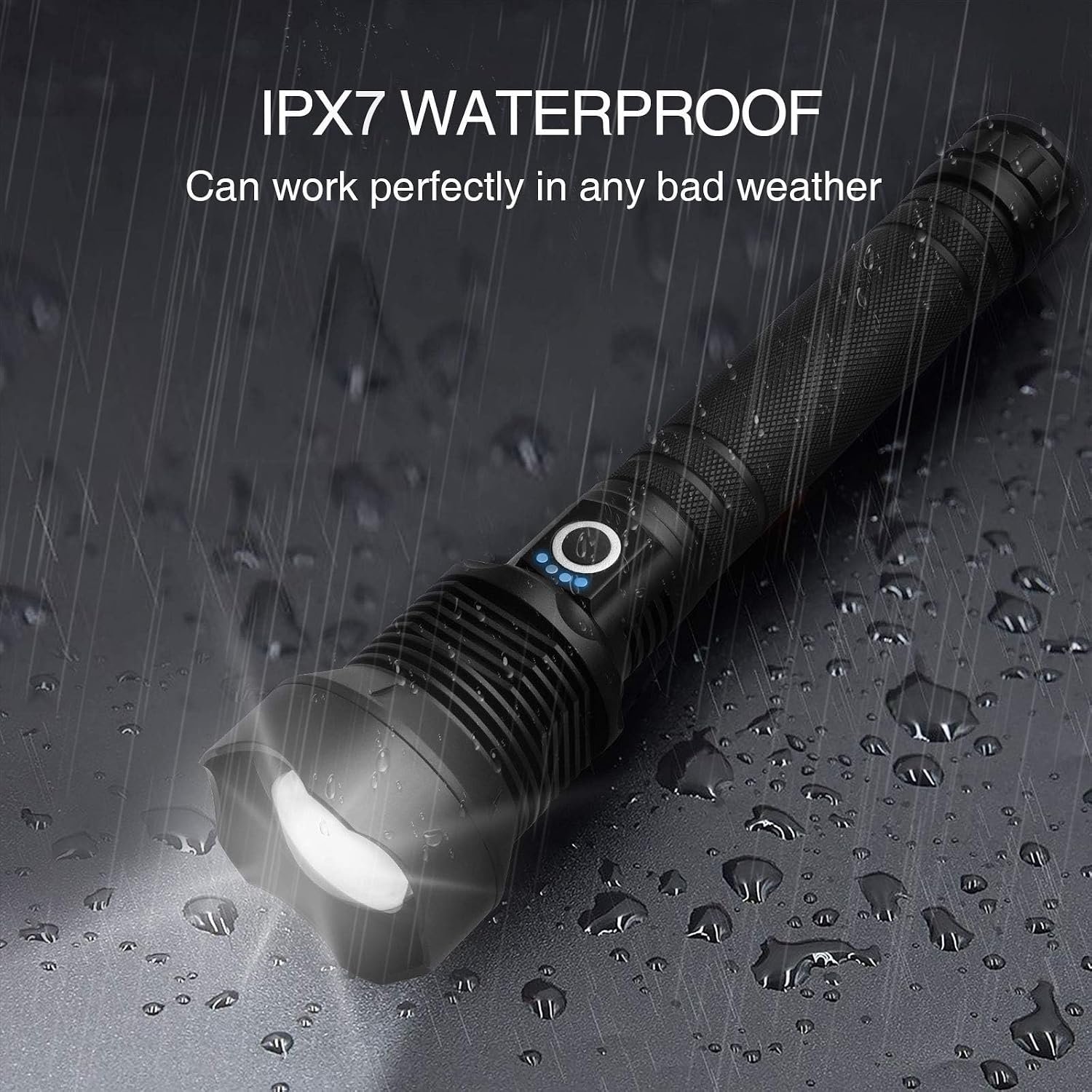 Lylting Rechargeable LED Flashlights High Lumens, 99,000 Lumens Super Bright Flashlight with 5 Modes & Waterproof, Powerful Handheld Flashlight for Camping Emergencies - Image 7