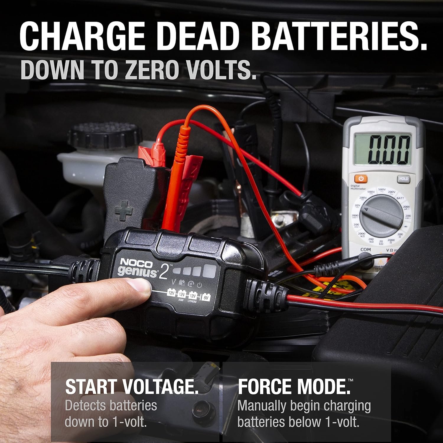 NOCO GENIUS2 2A 6/12V Smart Battery Charger, Trickle Charger & Maintainer - Image 3