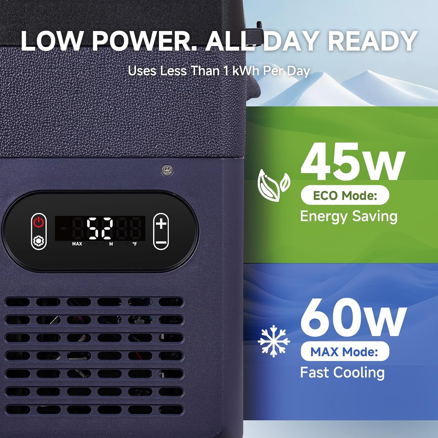 BODEGA 12 volt Car Refrigerator – 16QT Portable, Low Noise, Fast Cooling with LED Display, Multiple Charging Options, Energy-Efficient for Road Trips & Outdoor Adventures - Image 5