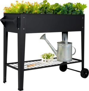 LEETOLLA 32-Inch Elevated Raised Ga...