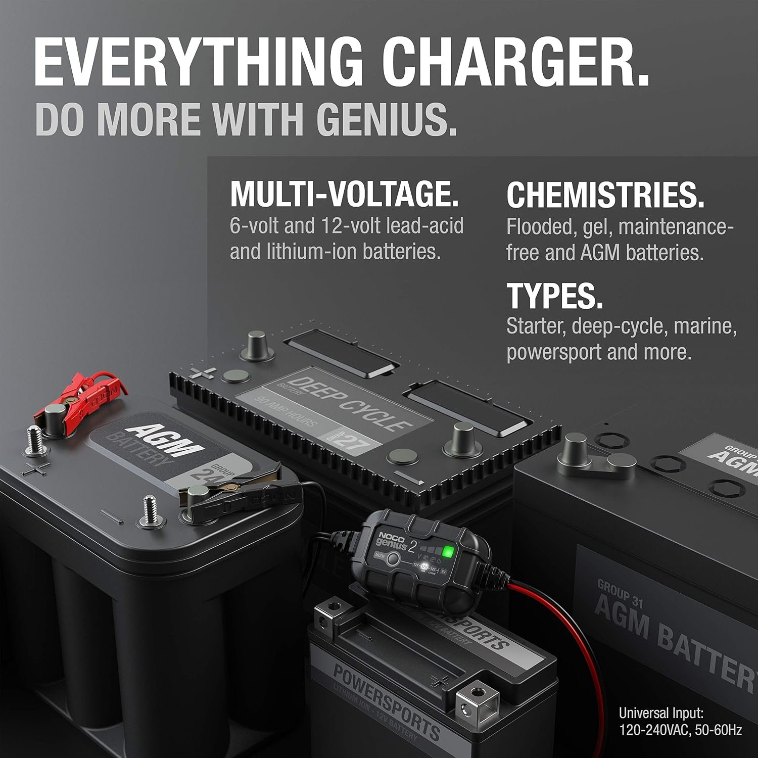 NOCO GENIUS2 2A 6/12V Smart Battery Charger, Trickle Charger & Maintainer - Image 5
