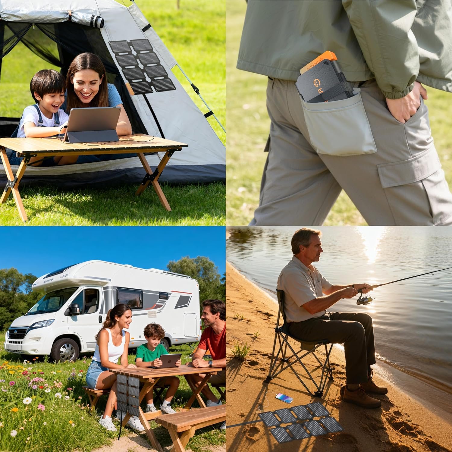 FlexSolar 25W Portable Solar Panel Charger Built-in USB-A & USB-C Ports - Image 7