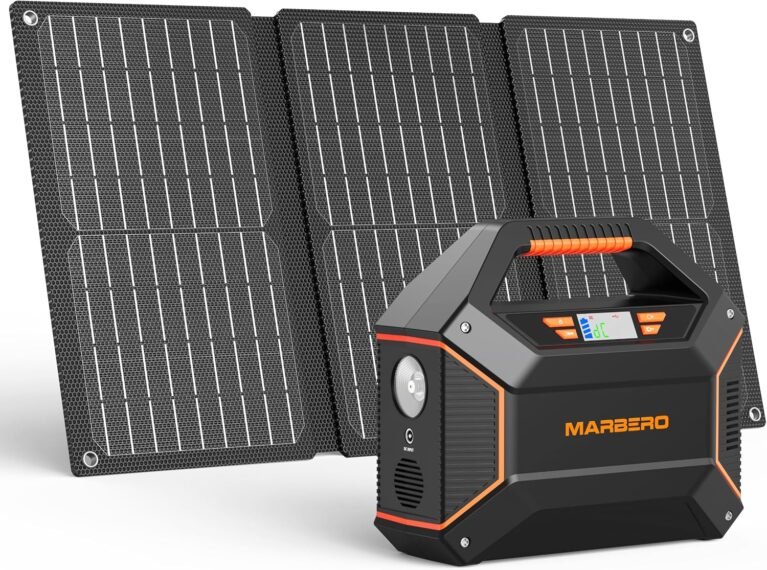 MARBERO 155Wh Solar Generator with Solar Panel Included 30W Solar Panel Kit