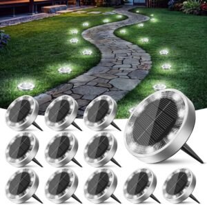 Peasur Solar Lights Outdoor Waterpr...