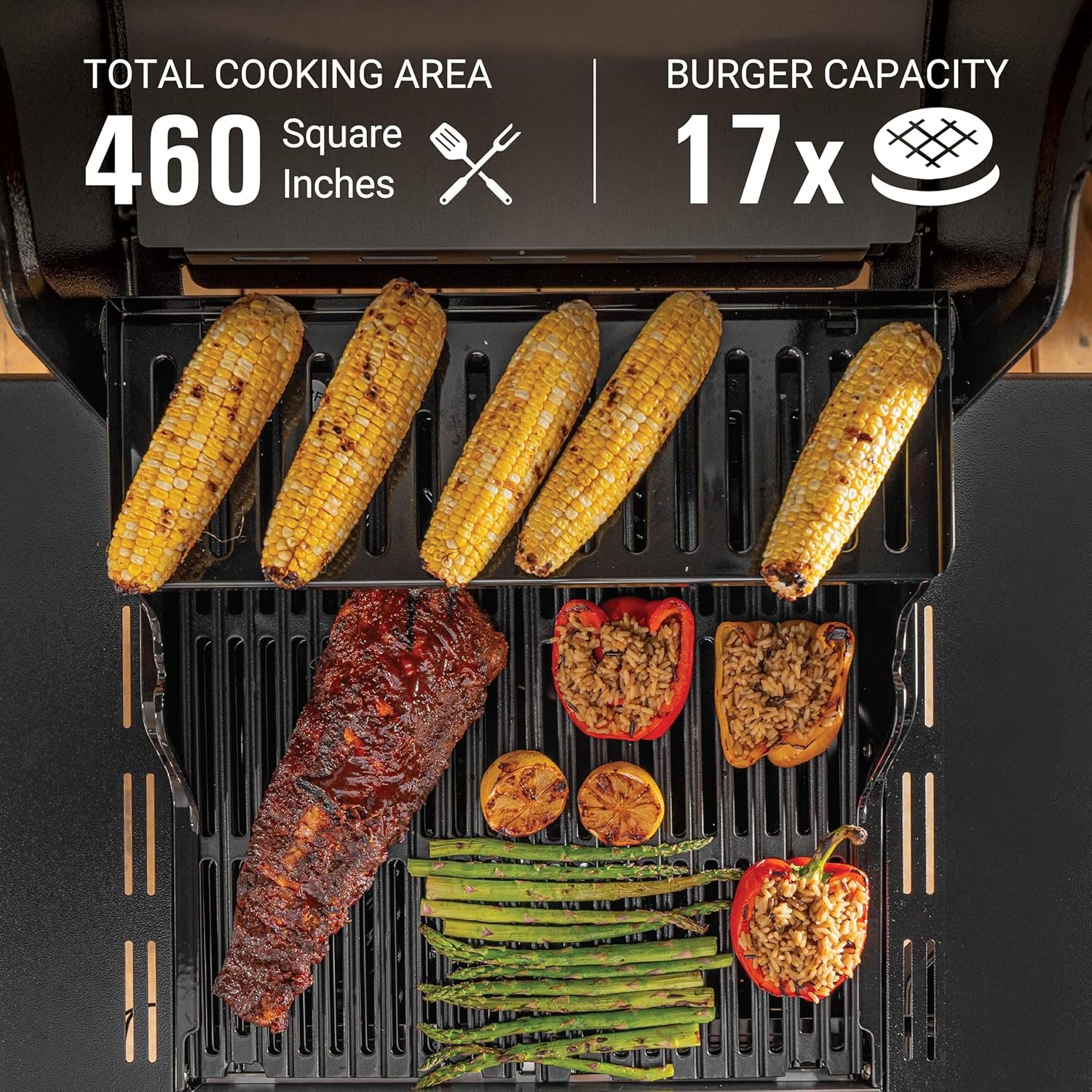 Coleman Revolution 2-Burner Gas Grill, Convertible Propane to Natural Gas, 30,000 BTU, 440 sq in Cooking Area, Outdoor BBQ Grill - Image 7
