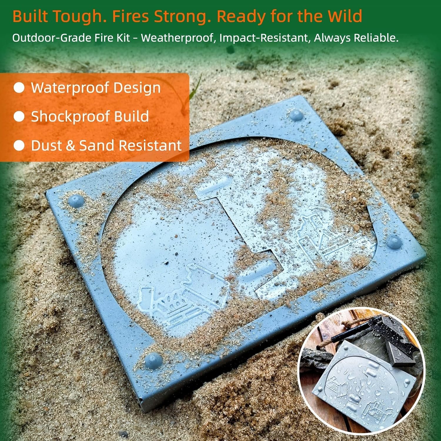 Survival Fire Starter Kit - Ferro Rod & Magnesium Fire Starter Compact Solo Stove with Flint and Steel to Firestarter Fireplace Pit for Outdoor Camping Bushcraft Hiking Emergency Gadgets - Image 7