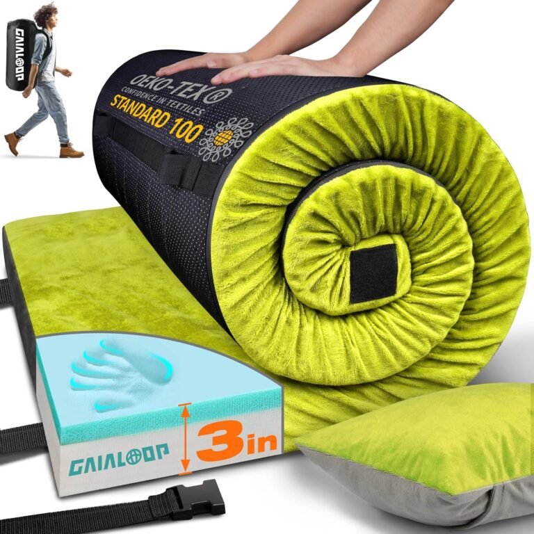 Gaialoop Memory Foam Camping Mattress, 3 Inch Camping Sleeping Pad