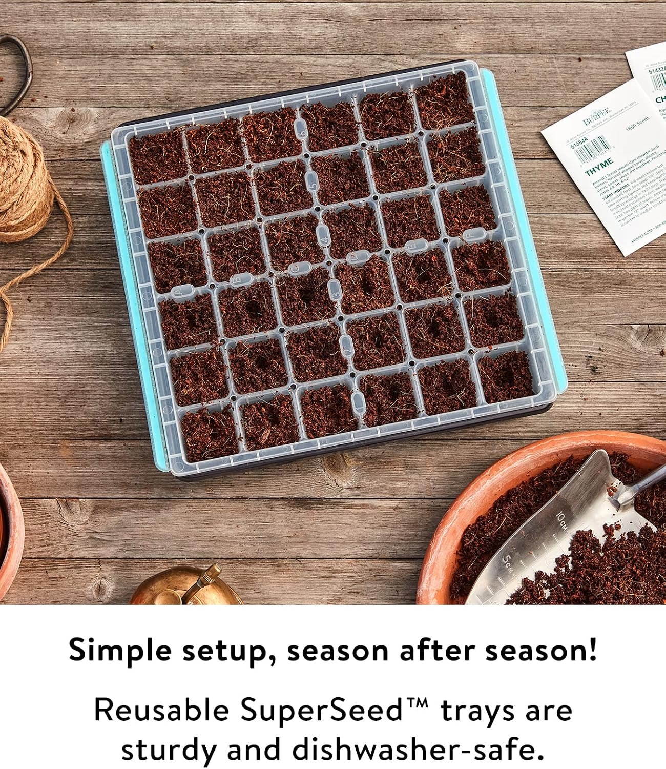Burpee SuperSeed 36-Cell Reusable Seed Starting Tray for Indoor Seedlings - Image 4