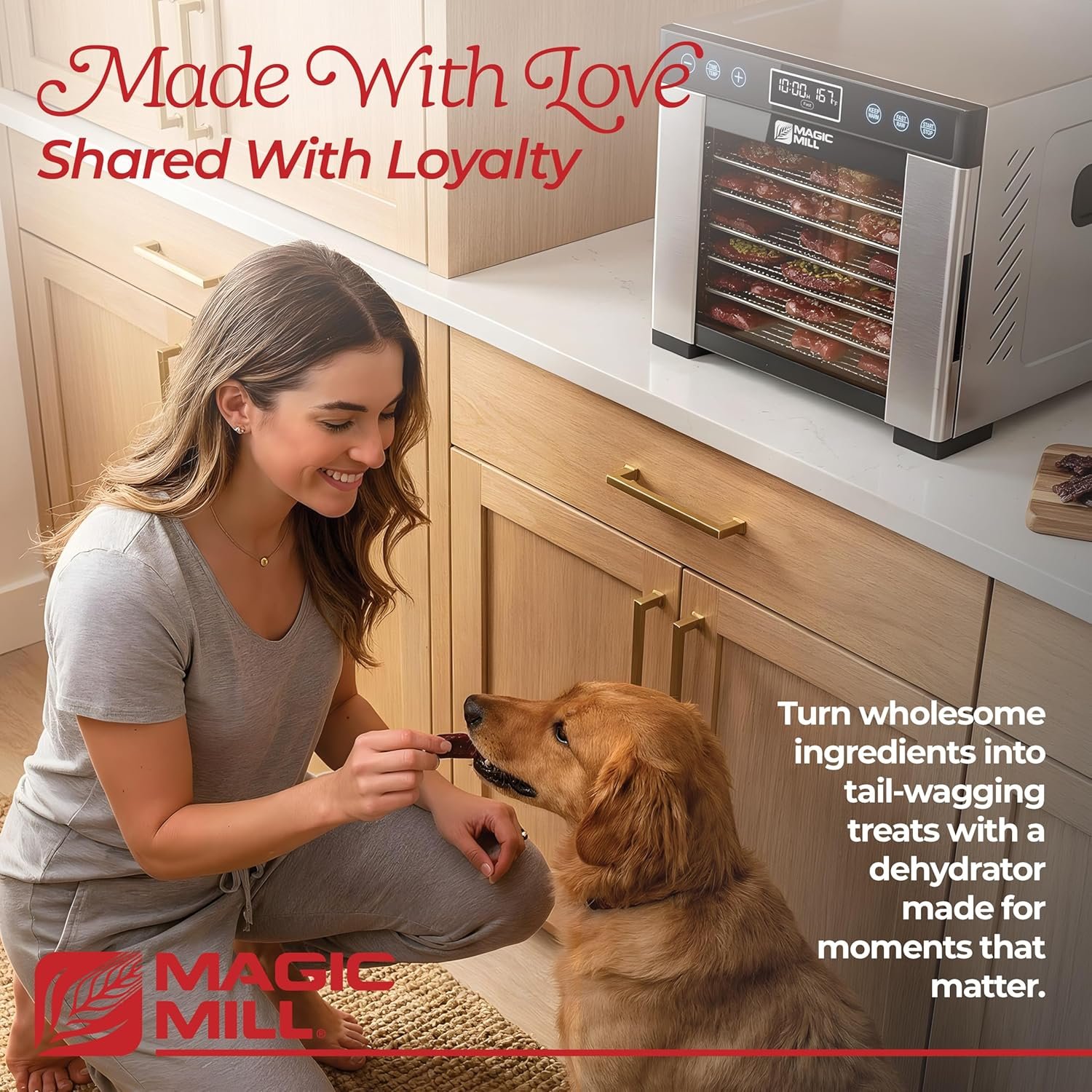 Magic Mill Pro Food Dehydrator Machine | 7 XL Stainless Steel Trays | Dryer for Jerky, Dog Treats, Herb, Meat, Beef, Fruit | Keep Warm Function, Digital Timer and Temperature Control, ETL Approved - Image 9