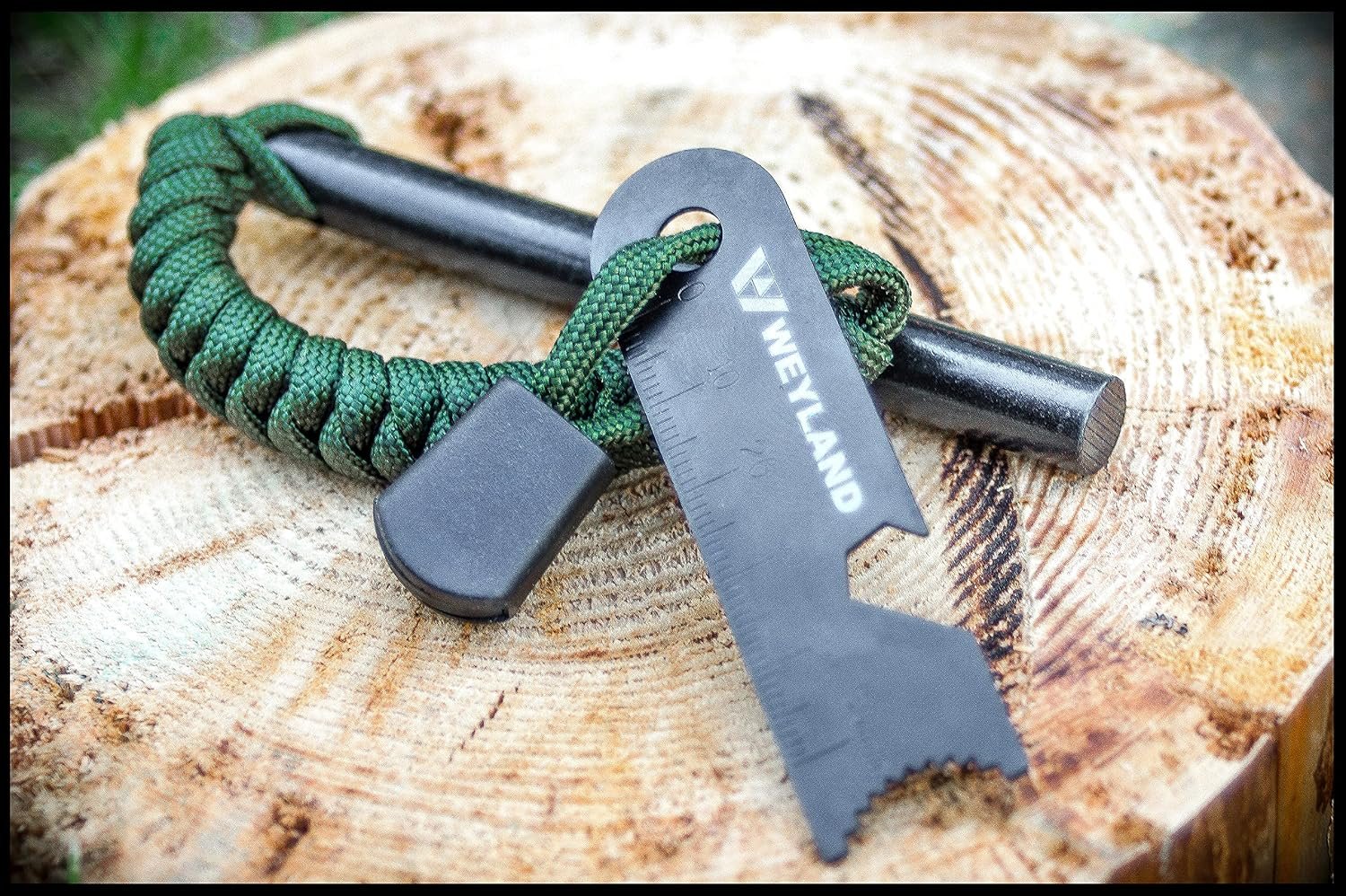 WEYLAND Bushcraft Fire Starting Kit - Ferro Rod & Magnesium Fire Starter - Image 3