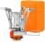 KUBQLIG Portable Camping Stove with Piezo Ignition, 3000W Mini Backpacking Gas Burner for 7/16 Threaded EN417 Fuel Canisters, Wind-Resistant Folding Camp Stove for Hiking Outdoor Cooking