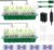 2 Packs Large Seed Starter Tray, Adjustable Brightness and Timer with 48 Full Spectrum LEDs, Seed Starter Kit with Drainage Holes, Tools and Labels for Indoor Plant Growing and Outdoor Gardening