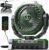 FRIZCOL 3-in-1 Camping Fan – Portable Fans Rechargeable – 24000mAh Battery Powered Fan with Light & Remote for Indoor, Outdoor, Tent, Travel, Fishing, Jobsite, Gifts for Men Dad Him – Green